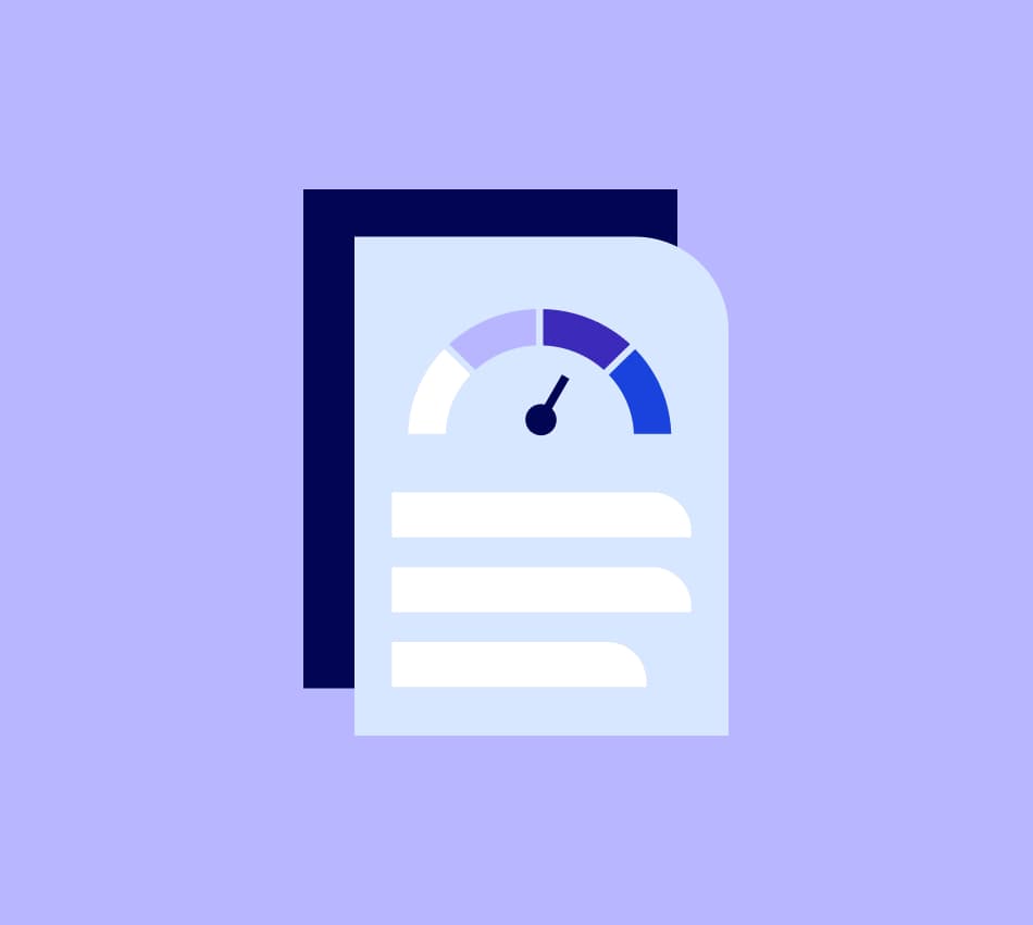 Illustration of a business credit report for a business with good credit.